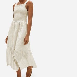 Everlane The Smock Dress Sandstone XS NWOT